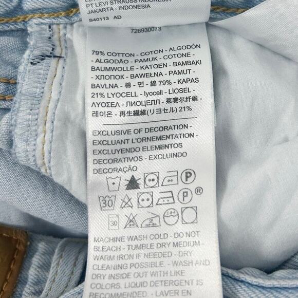 Levi’s Ribcage Straight Ankle High Rise Jeans Bernal Love Size 25 - Picture 9 of 9